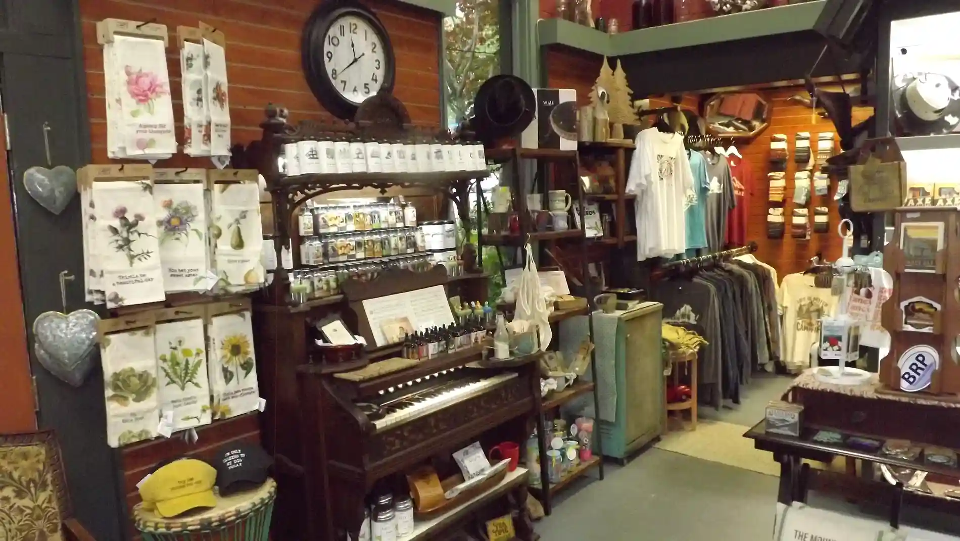 Store displays at Thistle & Thread
